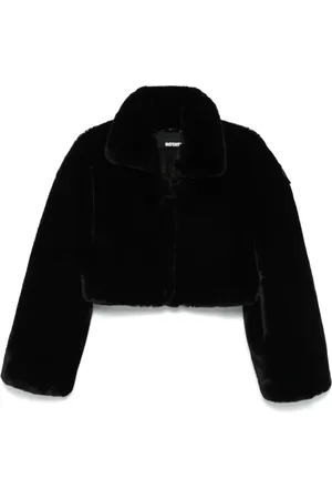 ROTATE Faux-fur cropped jacket