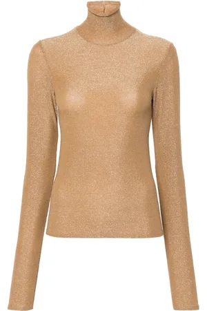 FORTE FORTE Roll-neck glittered top
