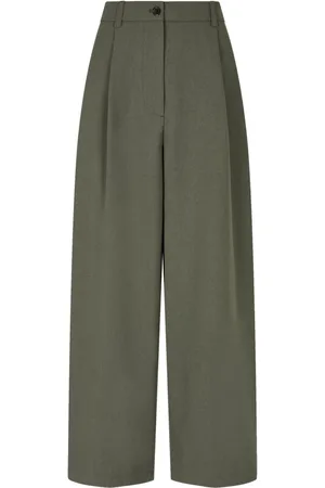 Studio Tomboy Pintuck-detail wide-leg trousers