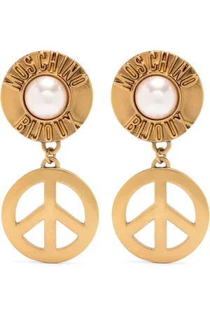 Moschino Peace-sign drop earring