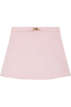 VERSACE Elasticated waistband denim shorts