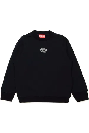 Diesel Logo-studded cotton sweatshirt