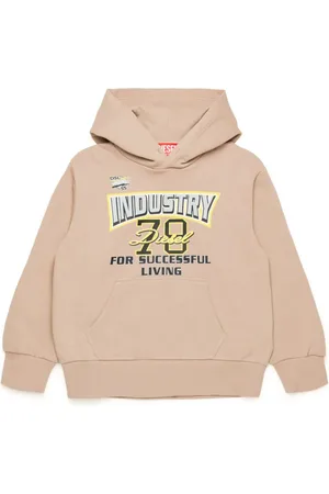 Diesel Slogan-print cotton hoodie