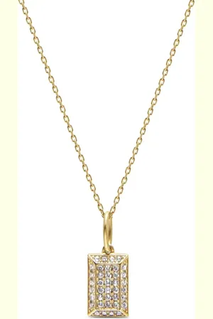 Nialaya CZ tag necklace