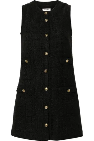 Sandro Embossed-buttons dress
