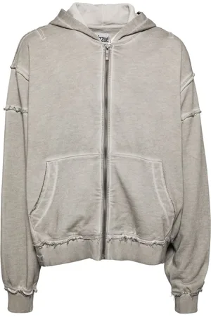 Izzue Raw-cut finish hoodie
