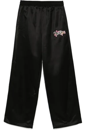 OFF-WHITE Logo-embroidered trousers