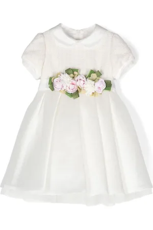 COLORICHIARI Floral-appliqu?? party dress