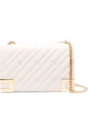Elisabetta Franchi Large logo-embroidered shoulder bag
