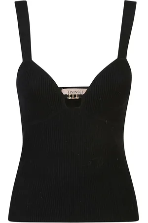 Twin-Set Logo-embellished knitted top
