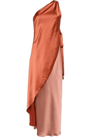 Amsale Draped satin gown