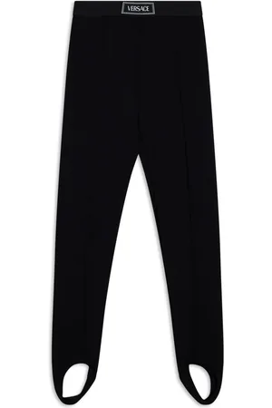 VERSACE Logo-waistband leggings