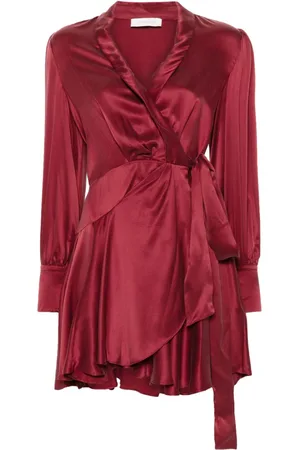 ZIMMERMANN Silk wrap mini dress