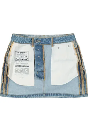 Vetements Inside-Out Denim skirt