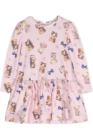MONNALISA Teddy bear-print jersey dress