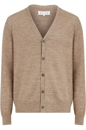 Maison Margiela Elbow-patch fine-knit cardigan