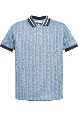 Lacoste Logo-embroidered monogram-jacquard polo shirt