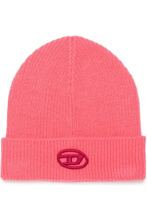 Diesel Logo-embroidered ribbed-knit beanie