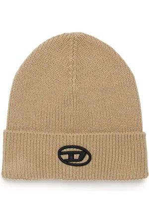 Diesel Logo-embroidered ribbed-knit beanie