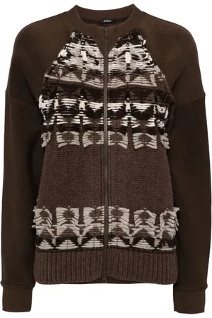 GOEN.J Contrast zip-up cardigan