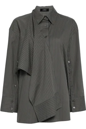 GOEN.J Knotted-detail cotton shirt