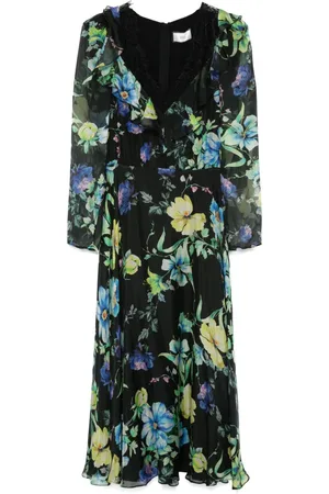 NISSA Floral-print midi dress