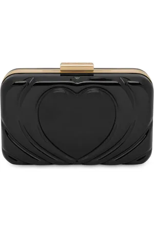 Moschino Heart-embossed clutch bag
