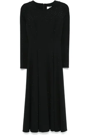 NISSA Rhinestone-embellished midi dress