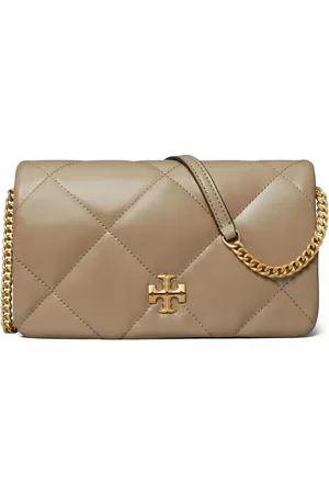 Tory Burch Kira diamond-quilted wallet-on-chain