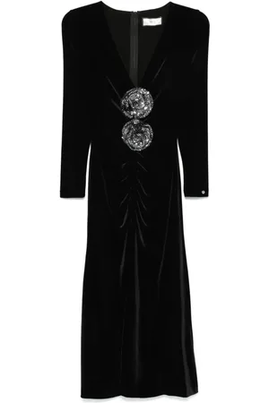 NISSA Velvet midi dress