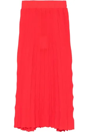 NISSA High-waisted pleated midi skirt