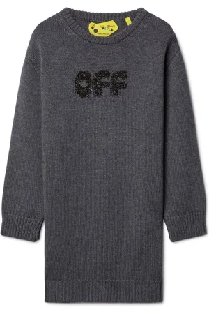 OFF-WHITE Arrow Chunky textured-logo dress