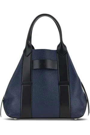 Hogan Script leather tote bag