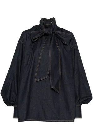 ZIMMERMANN Illustration denim blouse