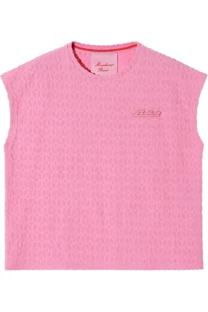 Monochrome Logo embroidered sleeveless t-shirt