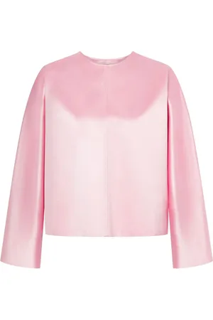 Serafini Pleated long-sleeve blouse