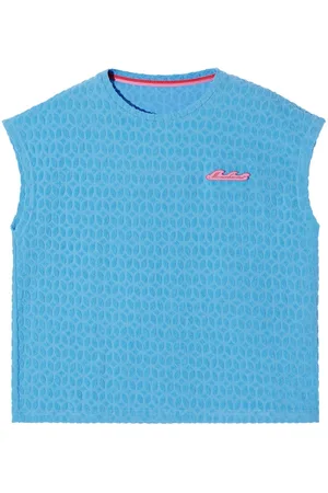 Monochrome Embroidered logo sleeveless t-shirt