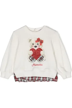 MONNALISA Teddy bear-print jersey sweatshirt