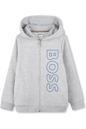 HUGO BOSS Logo-print zip-up hoodie