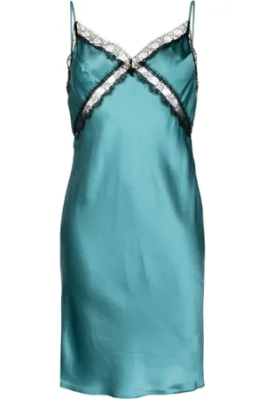 Kiki de Montparnasse Lace-panel silk slip dress
