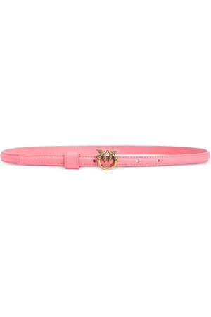Pinko Love Berry H1 logo-plaque leather belt
