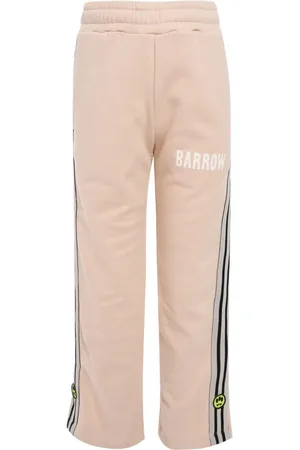 BARROW Stripe detailing logo-print trousers