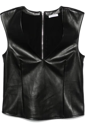Patrizia Pepe Faux leather zip top