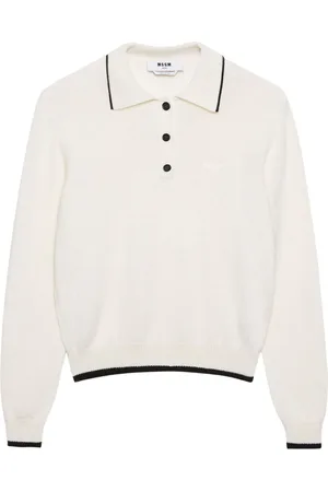 Msgm Embroidered-logo knitted top