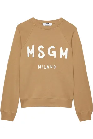 Msgm Logo-print cotton sweatshirt
