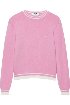 Msgm Embroidered-logo knitted top