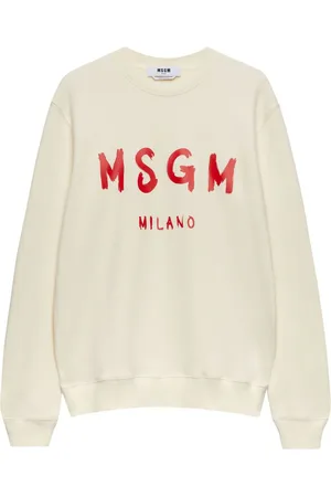 Msgm Logo-print cotton sweatshirt