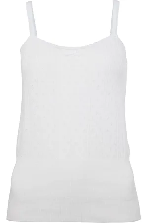 J.W.Anderson Logo-embroidered pointelle top