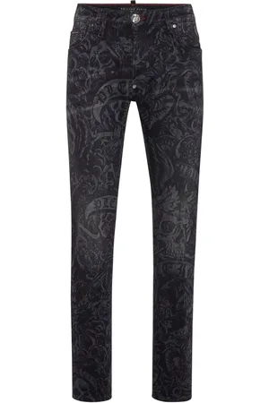 Philipp Plein Tattoo-print straight-leg jeans