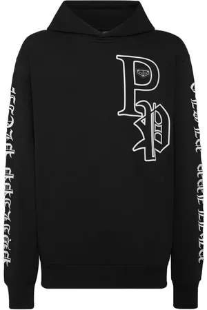 Philipp Plein Gothic-print hooded sweatshirt